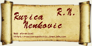 Ružica Nenković vizit kartica